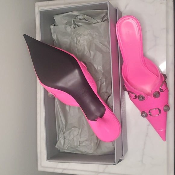 Cagole Pointed Toe Mule Pink - Picture 15 of 17